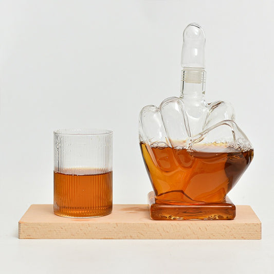 Finger Whisky Decanter Wine Glass Decanter Whiskey Container Dispenser For Beverage