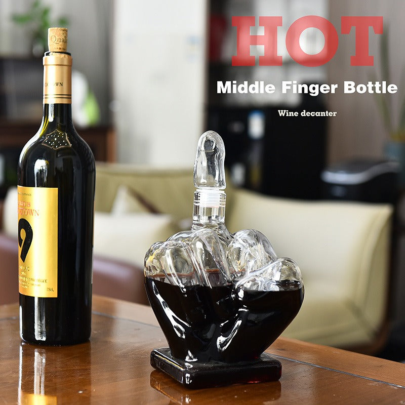 Finger Whisky Decanter Wine Glass Decanter Whiskey Container Dispenser For Beverage