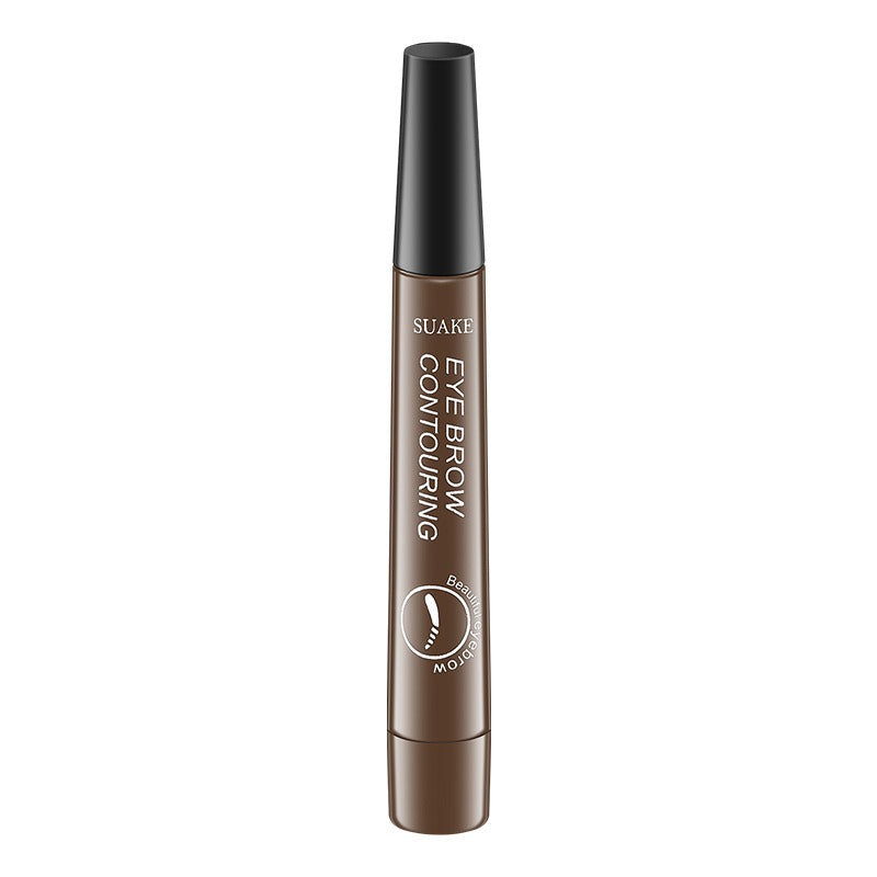 SUAKE has distinct roots and four pronged wild water eyebrow pen, which is long-lasting, non dizzy, waterproof, anti sweat, and