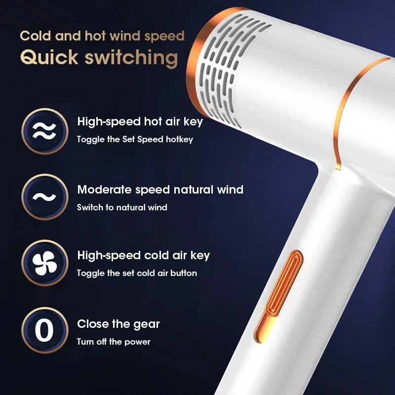 Professional Hair Dryer High Power Infrared Anion Hammer Powerful Cold And Hot Air Salon Hair Dryer